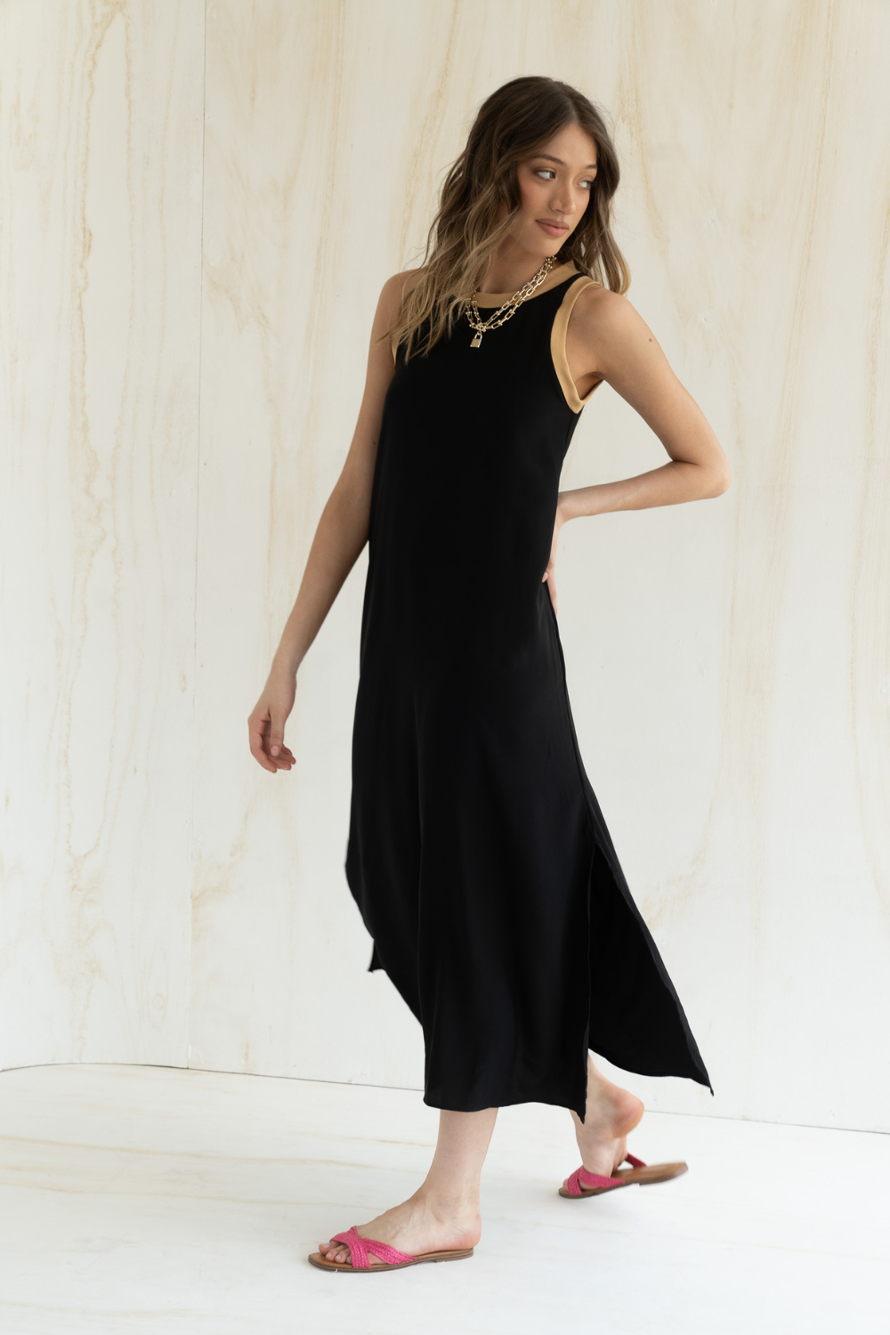 Vestido midi Juana Negro