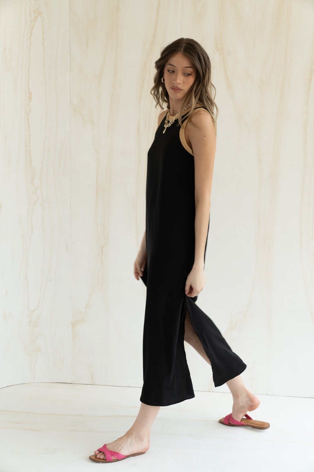 Vestido midi Juana Negro