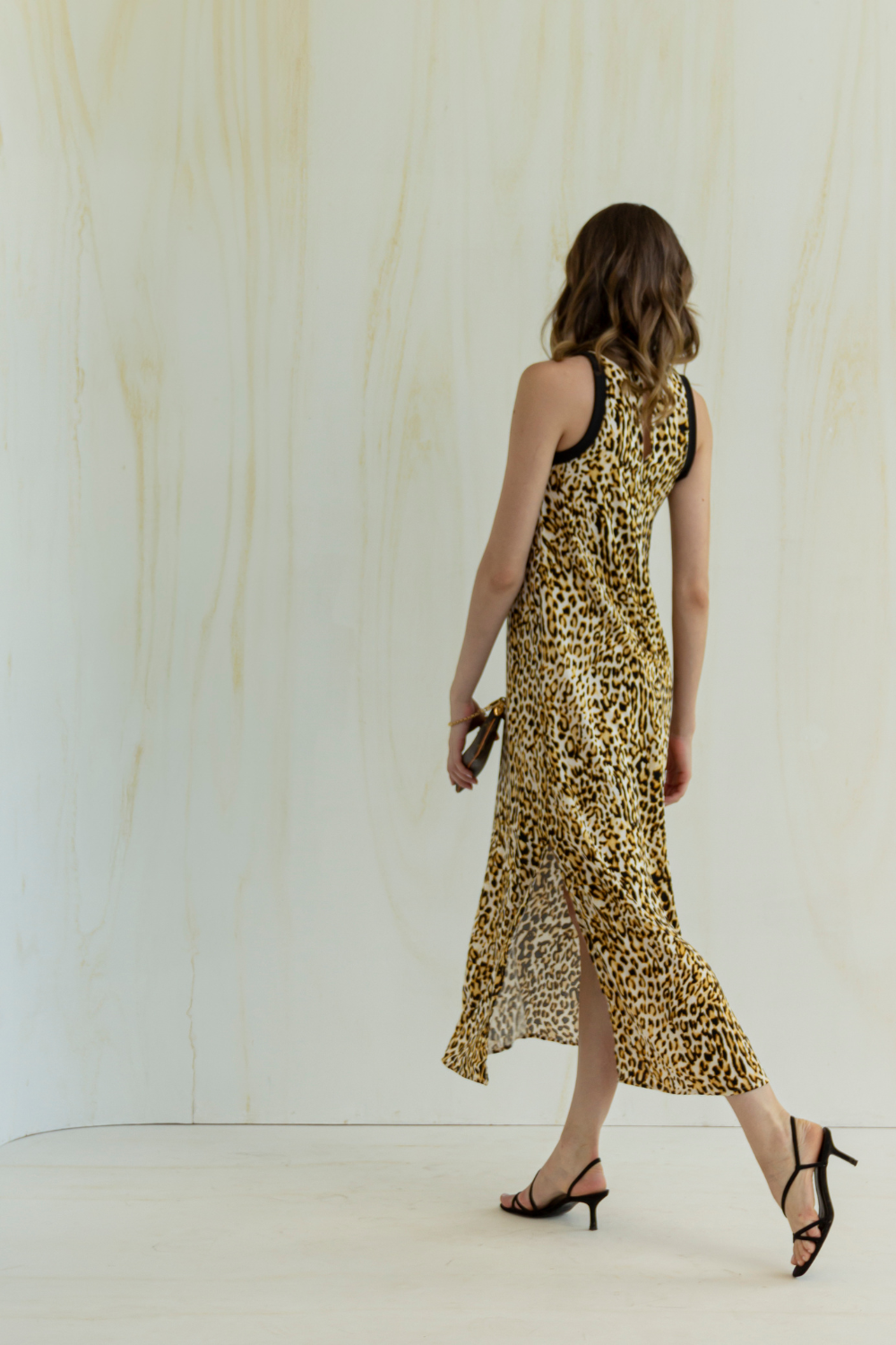 Vestido midi Juana Cheetah black