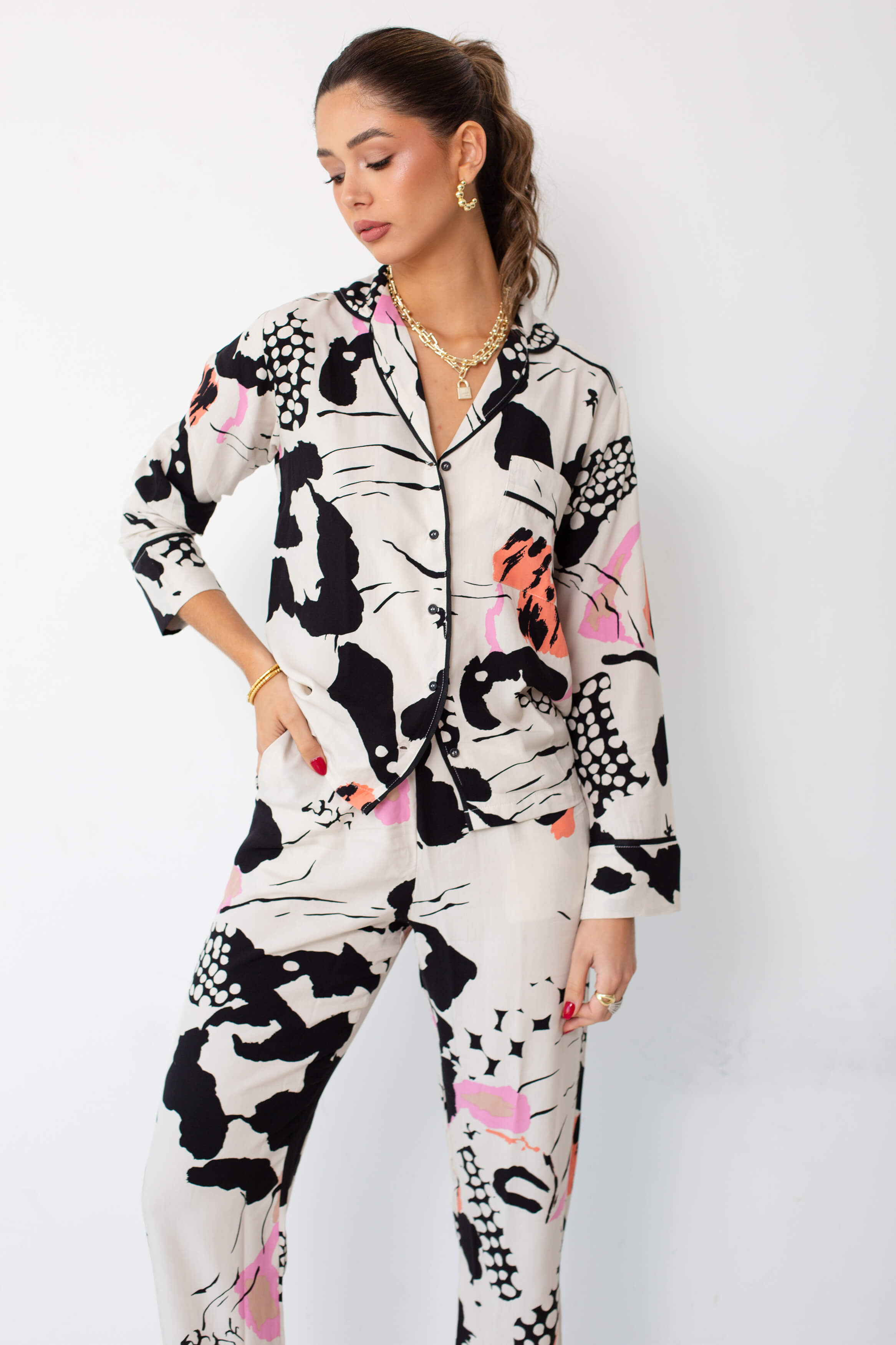 Fashion camisa pijamera